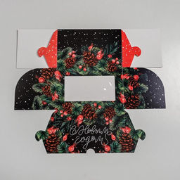 Цена за 5 шт. Коробка для капкейков «С Новым годом!» 10×16×10 см