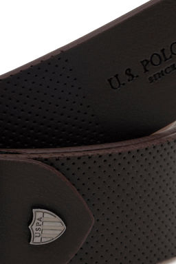 Мужской коричневый пояс - U.s. polo assn фото 4