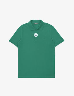 Ye_il Slim Fit %100 Pamuk K_vr_lmaz Polo Yaka Basic Ti__rt