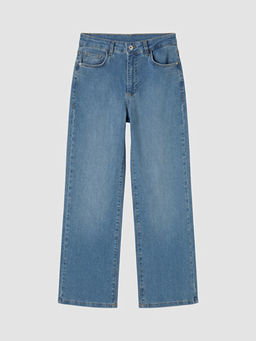 Y?ksek Bel Straight Fit Kad?n Jean Pantolon