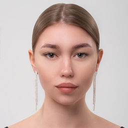 Серьги висячие со стразами Водопад на прямоугольнике, цвет белый в серебре, 9см - Queen fair фото 4