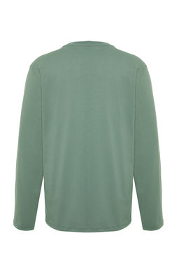 TRENDYOL MAN Siyah Basic Regular/Normal Kesim Bisiklet Yaka Uzun Kollu %100 Pamuk Tok Kumas T-shirt TMNAW21TS0208 - Trendyolmilla фото 46