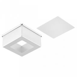 Форма для выпечки алюминиевая "Мастер" 10,2х10,2х5см, s0,8мм, съемное дно, загнутый край, в коробке (Китай)