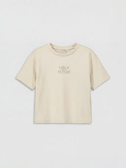 Yaz? Bask?l? K?z ?ocuk Ti??rt ve ?ort Tak?m