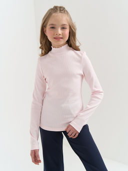 Бадлон с волнистым воротом Розовый 7+ - Bungly фото 5