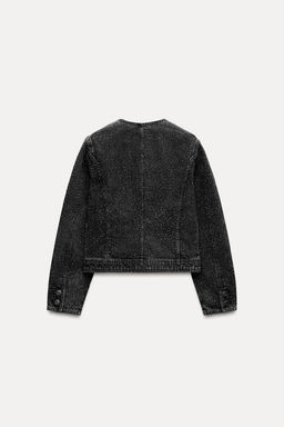 SEQUINNED DENIM JACKET ZW COLLECTION - Zara фото 6