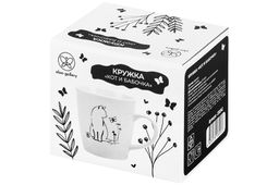 Кружка 340 мл 12,5*9*9,2 см Кот и Бабочка NEW BONE CHINA - Elan gallery фото 7
