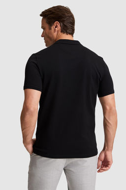 Erkek Siyah Regular Fit Polo Yaka Basic Ti__rt