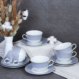 Набор чайный 12 пр 270 мл Сеточка, фарфор арт. LY-1348 (589546)