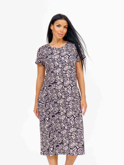 Платье женское, цвет бежевый черный