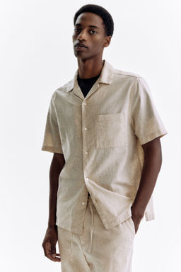 Camisa en mezcla de lino Regular Fit - H&m фото 6