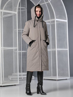 Пальто дем. серо-бежевый - Dizzyway фото 2