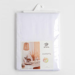 Скатерть «Этель» Cozy, 150×250 +/-3 см, белая, плотность 192 г/м², хлопок с ВГМО