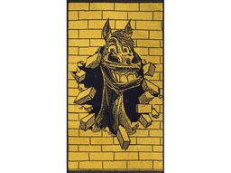 Полотенце махровое 6с103.412ж1 Здрасте конь(т.желтый) 50х90см