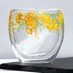 Стакан с двойными стенками Нежная мимоза, 250 мл