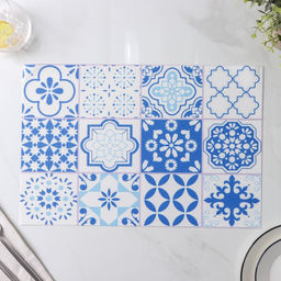 Набор салфеток сервировочных Доляна Мозаика, 4 шт, 4530 см, цвет синий фото 3