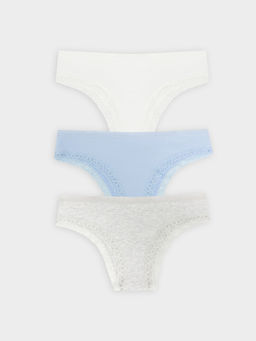 Трусы женские слипы мультипак (3 шт.) в сумрачно-белом цвете сумрачно -белый 412281-3 - Mark formelle фото 8