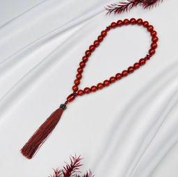 Четки из кирпичной Яшмы (33 бусины)