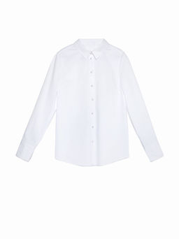 CONTE Однотонная хлопковая рубашка с декоративными пуговицами LBL 1041 white - Conte elegant фото 6
