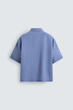 BOXY FIT CHECK SHIRT - Zara фото 8