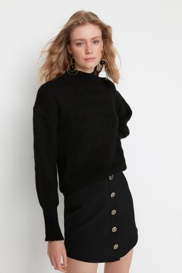 Bordo Yumusak Dokulu Kol Detayl? Triko Kazak TWOAW21KZ0204 - Trendyolmilla фото 17