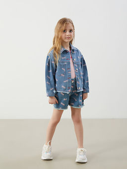 Barbie Bask?l? K?z ?ocuk Jean Ceket