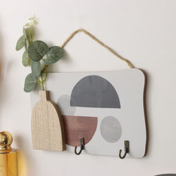 Настенные крючки декоративные Абстракция. Цветок в вазе, дерево, 1.5?23.5?12.5 см