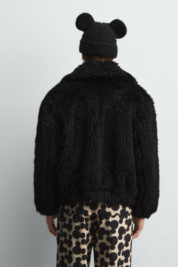 FAUX FUR JACKET HARRY LAMBERT FOR ZARA X DISNEY  фото 3