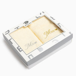 Набор полотенец Mr&Mrs 35х50 см-2 шт, 100% хлопок, 350 г/м2 - Этель фото 7