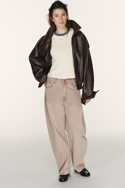 TRF MID-WAIST BAGGY BALLOON JEANS