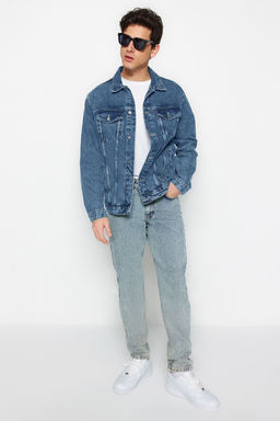TRENDYOL MAN Premium Lacivert Regular Fit Denim Kot Ceket TMNSS23CE00023 - Trendyolmilla фото 4