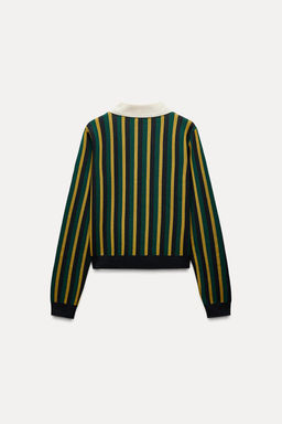 STRIPED POLO KNIT SWEATER - Zara фото 6