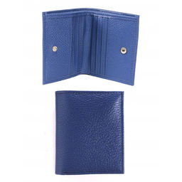 Портмоне женское Croco-ПР-905 натуральная кожа 2 отд, 8 карм, васильковый флотер (105) 265056