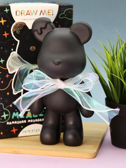 Алмазная мозаика на фигурке Draw Me! Black bear, (14*9.5*23 см)