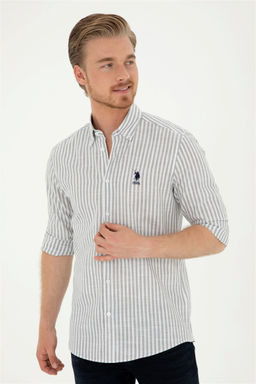 U. S. Polo Assn / Мужская серая рубашка с длинным рукавом - U.s. polo assn фото 3