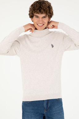 Мужской базовый свитер из каменного меланжа Неожиданная скидка в корзине - U.s. polo assn фото 3