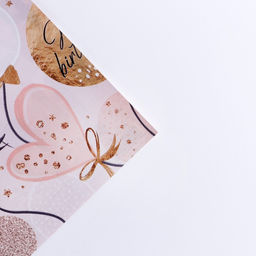 Цена за 10 шт. Бумага упаковочная глянцевая двухсторонняя «С днем рождения», 50 х 70 см