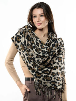 Яркий палантин с анималистичным принтом - Pretty mania фото 9