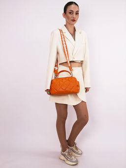 LACCOMA сумка Кристи-Ф826-оранжевый эко кожа хлопок