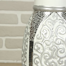 Ваза напольная «Версаль», h=60 см, керамика, белая