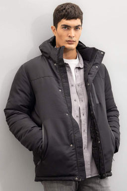 Su Itici Sisme Mont Kapusonlu Fermuarl? C?tc?t Kapamal? Cepli - Defacto фото 2