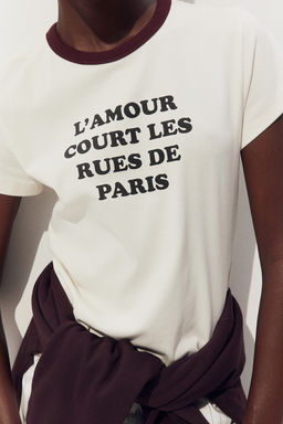 Camiseta ajustada de algodon - H&m фото 3