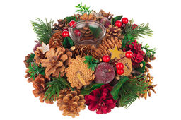 Новогоднее украшение подсвечник 22*22*11 см Тайна Рождества на 1 свечу, круг - Elan gallery фото 3