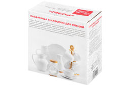 Набор - сахарница 440 мл 16*17*8,5 см Розы с ложкой + солонка+ перечница дер.под. - Elan gallery фото 26