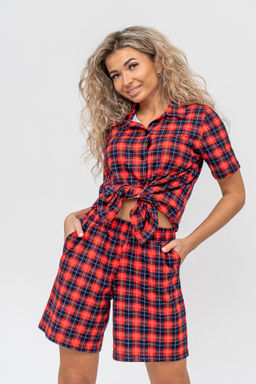Костюм женский Натали из хлопка в клетку  фото 21