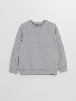 Bisiklet Yaka Basic Uzun Kollu K?z ?ocuk Sweatshirt