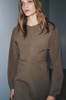 ZW COLLECTION DRAPED MIDI DRESS - Zara фото 4