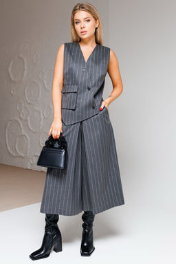 Костюм AmberA 2053 серый полоска