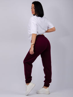 Джоггеры Мистерия 5, футер 3-х нитка начес - Малина фото 68