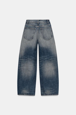 TRF FOLDED WAISTBAND MID-WAIST JEANS - Zara фото 16